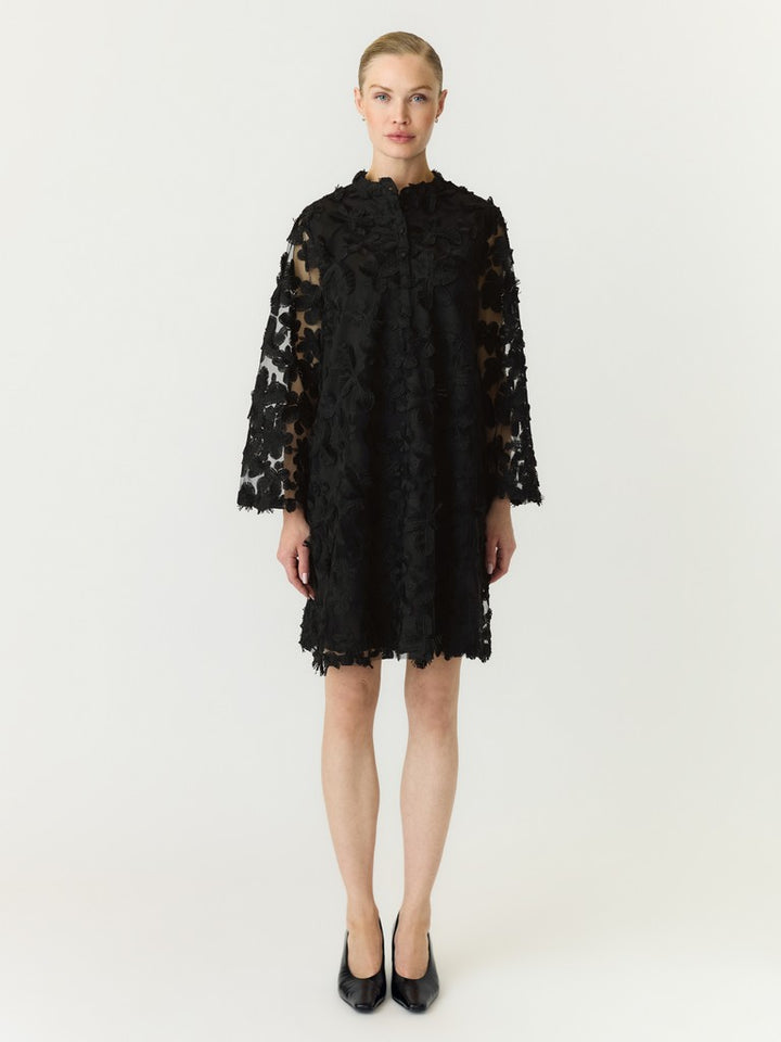 Karly 7/8 Short Dress Black