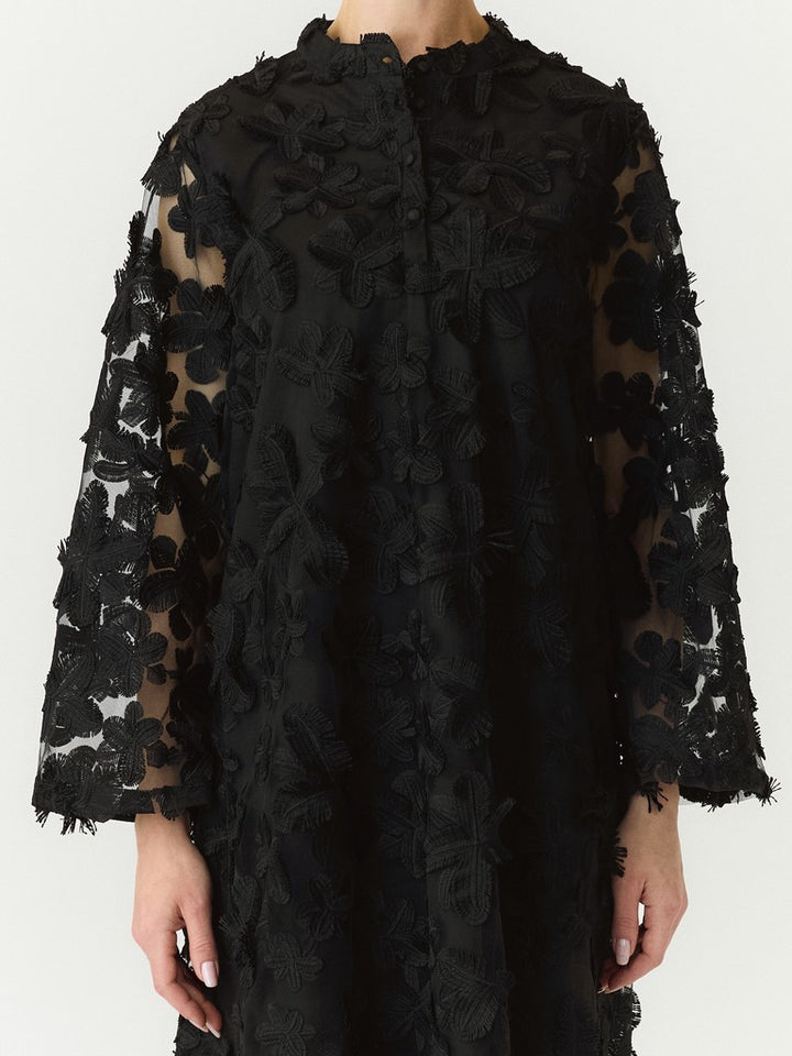 Karly 7/8 Short Dress Black