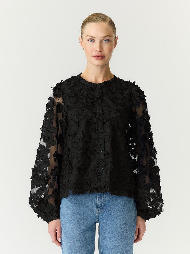 Karly Ls Shirt Black