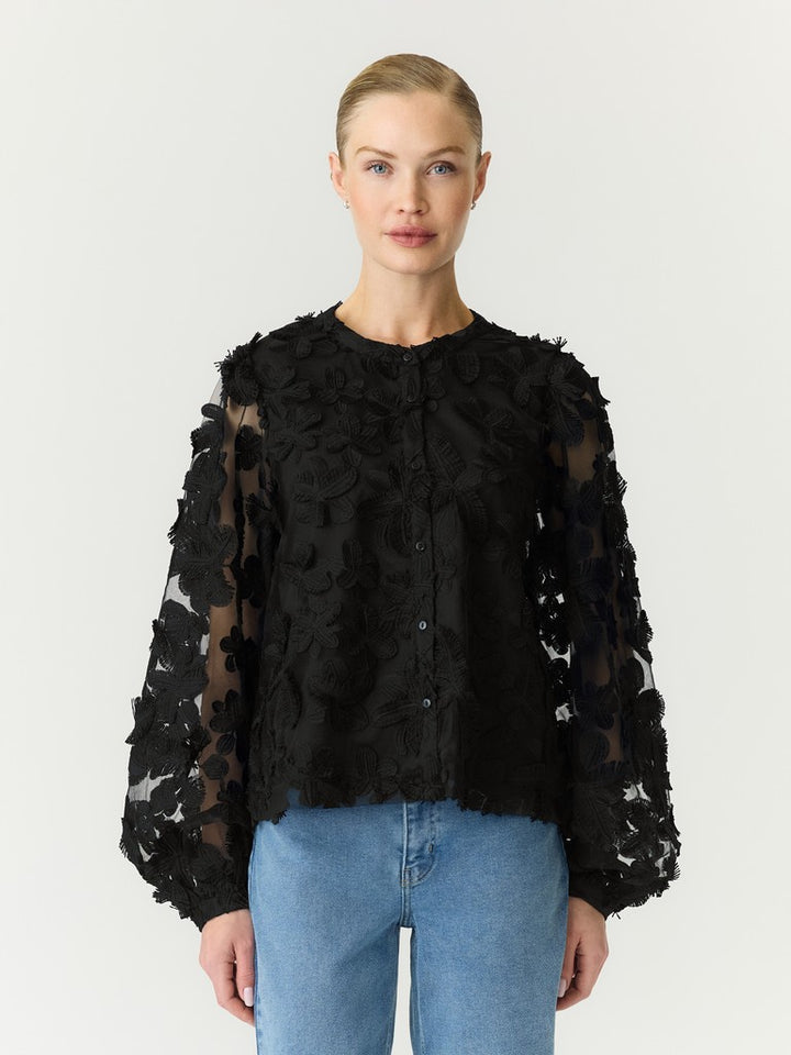 Karly Ls Shirt Black