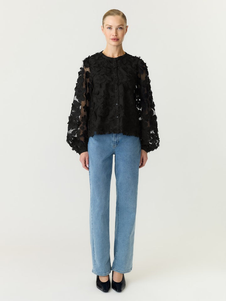 Karly Ls Shirt Black
