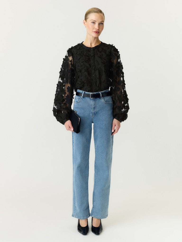 Karly Ls Shirt Black