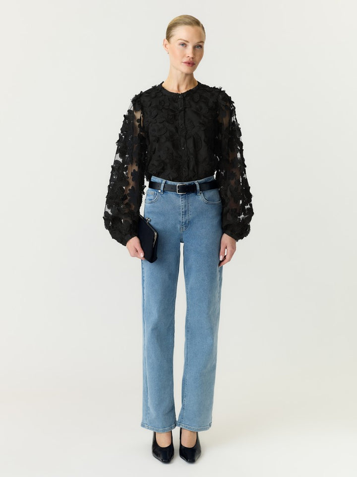 Karly Ls Shirt Black