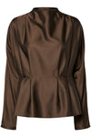 Yera Ls Top Chocolate Brown