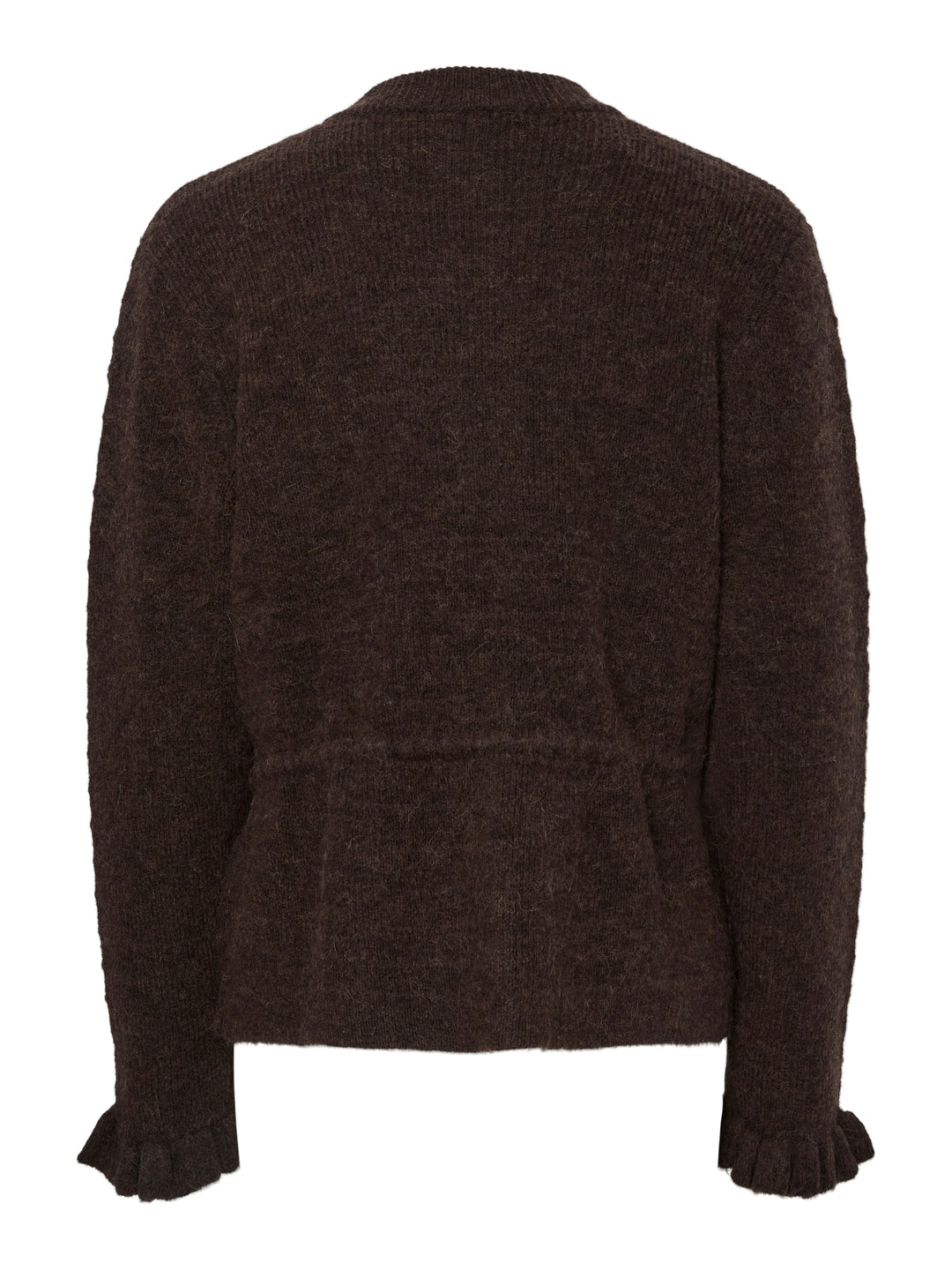 Thellis Ls Knit Cardigan Hot Fudge