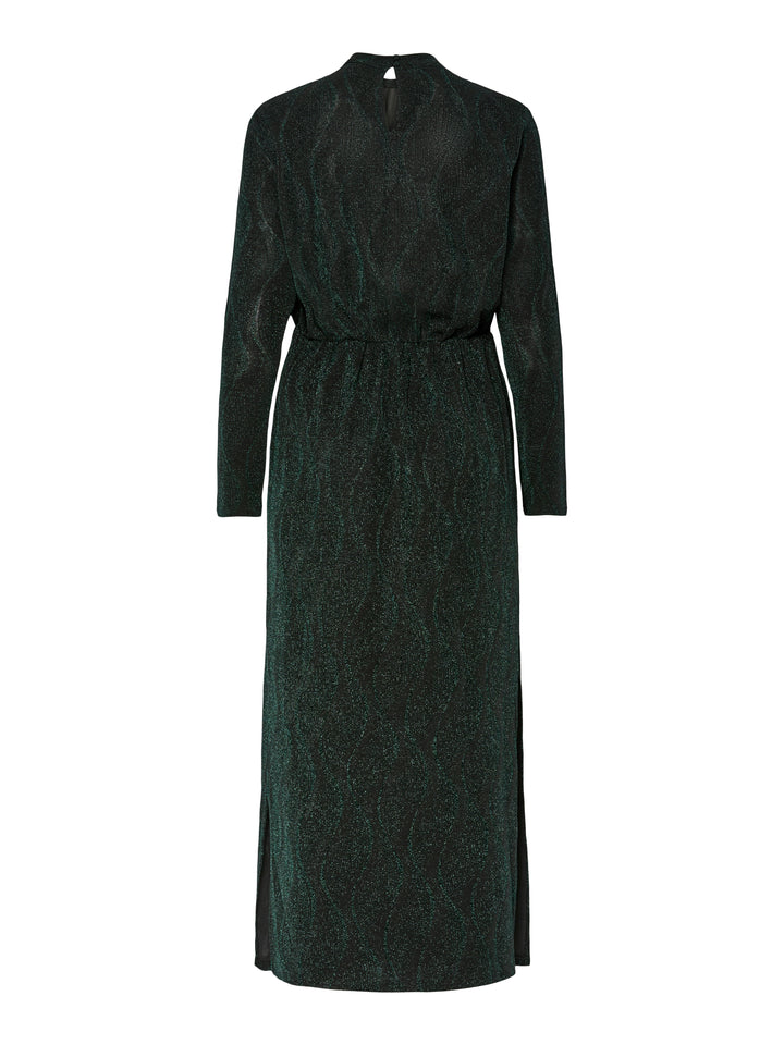 Yen Ls Long Dress Ponderosa Pine Black Lurex