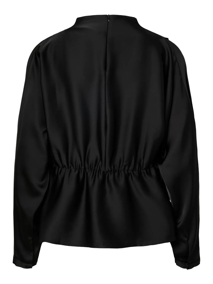 Pella Ls Funnel Neck Top Black
