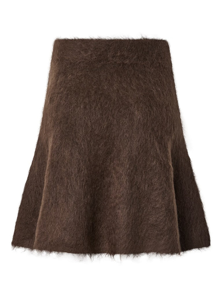 Tilde Hw Mohair Blend Knit Skirt Mole Melange