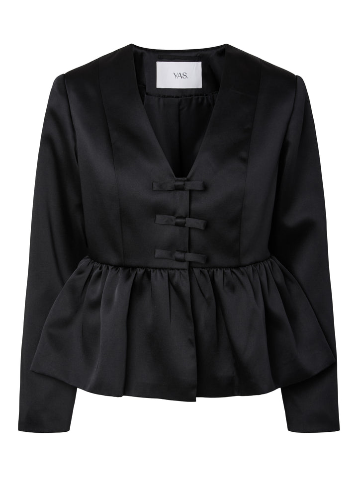 Vantis Bow Satin Jacket Black