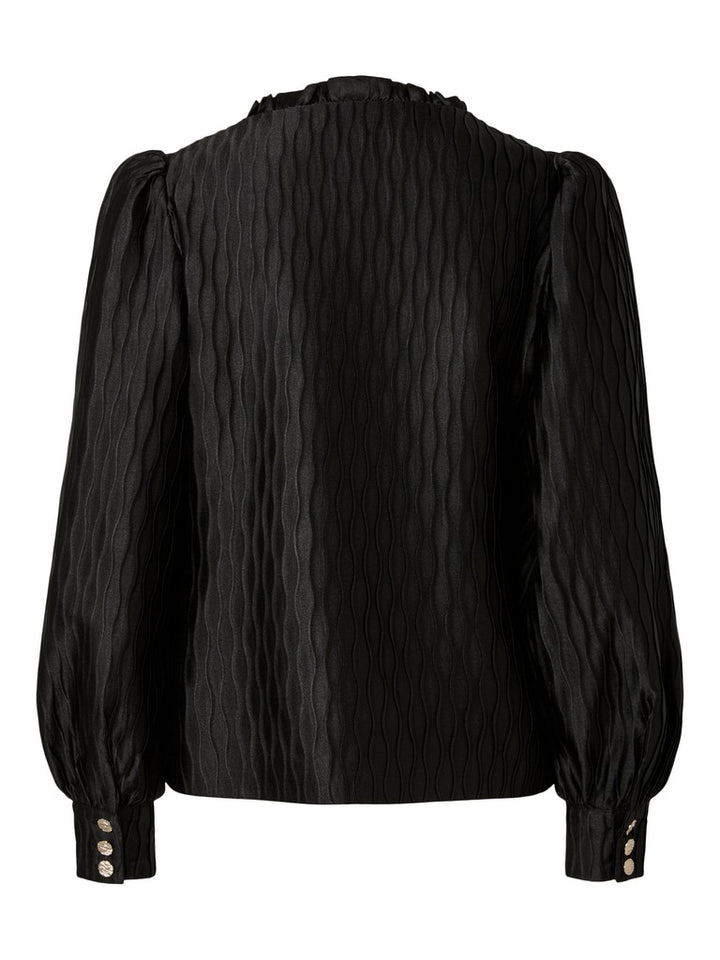 Ripple Ls V-Neck Shirt Black