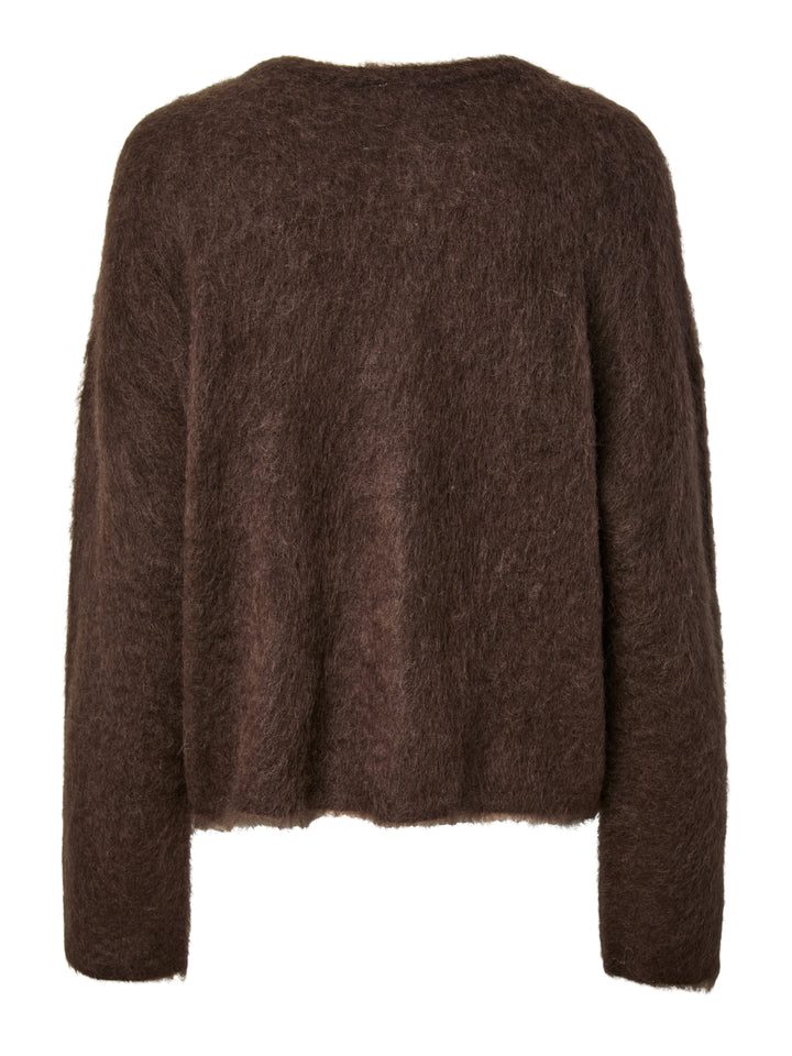 Tilde Ls Mohair Blend Cardigan Mole Melange