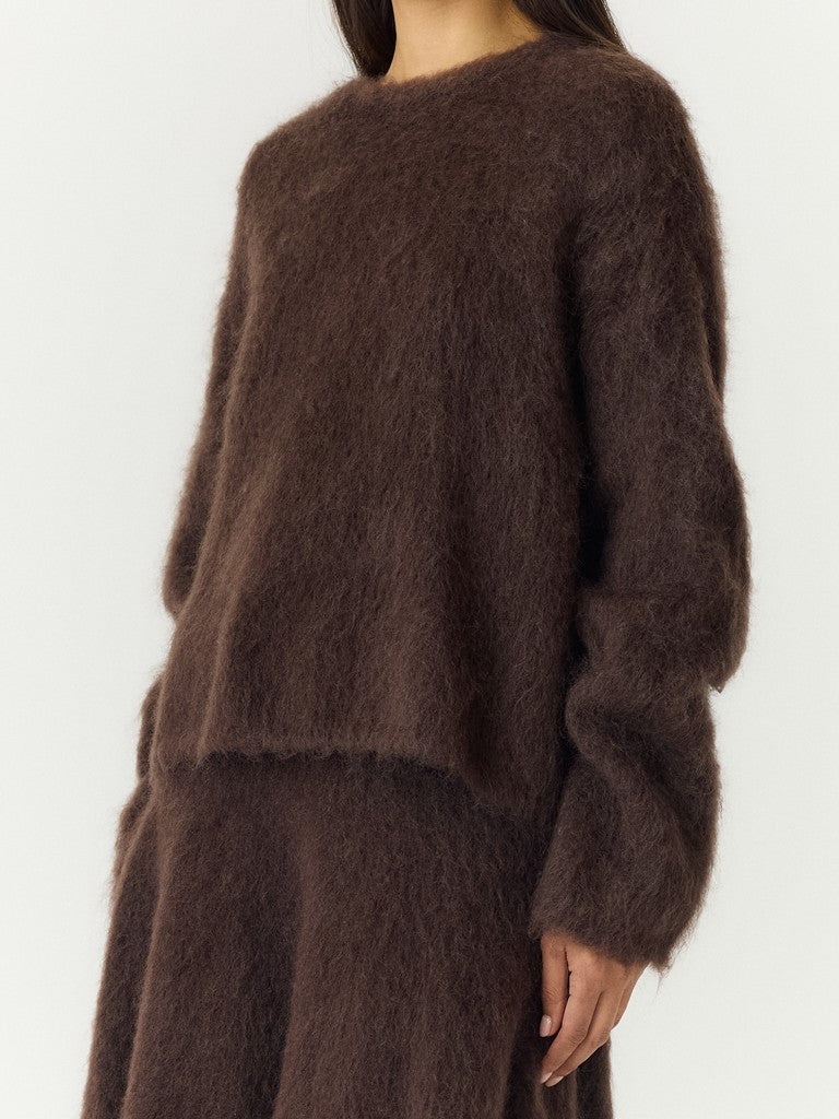 Tilde Ls Mohair Blend Pullover Mole Melange