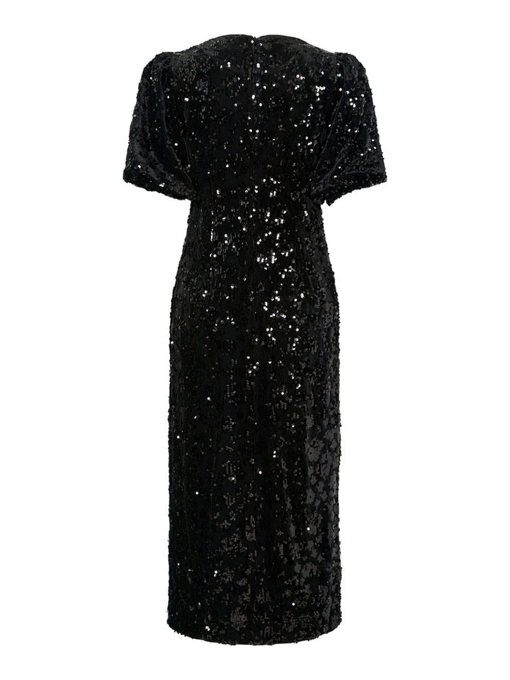 Sofie 2/4 Sequin Midi Dress Black