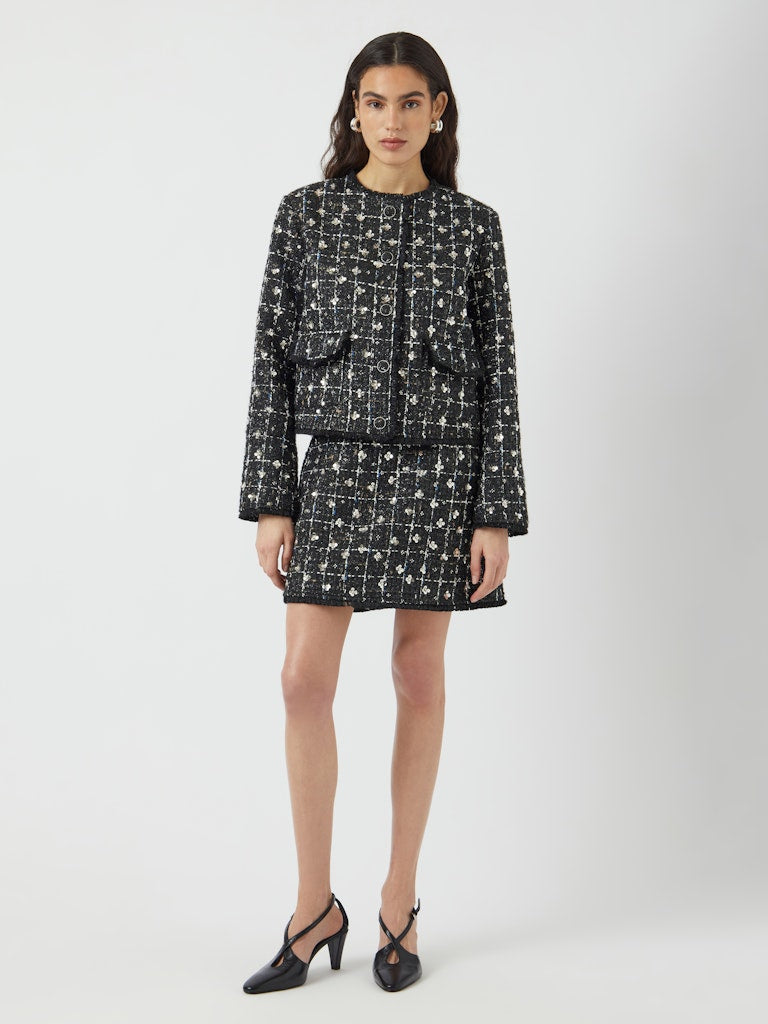 Valenda Ls Tweed Jacket Black