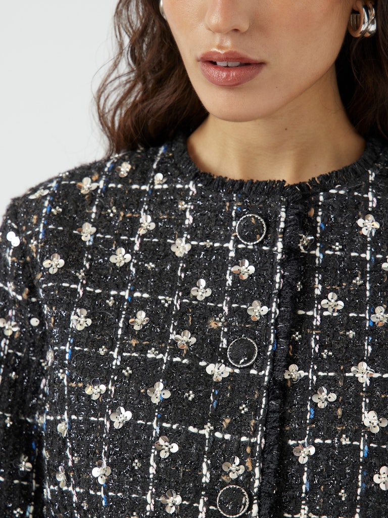 Valenda Ls Tweed Jacket Black