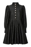 Ripple Ls Dress Black