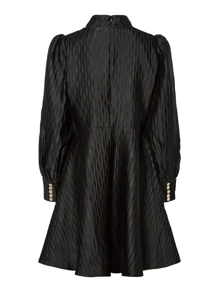 Ripple Ls Dress Black