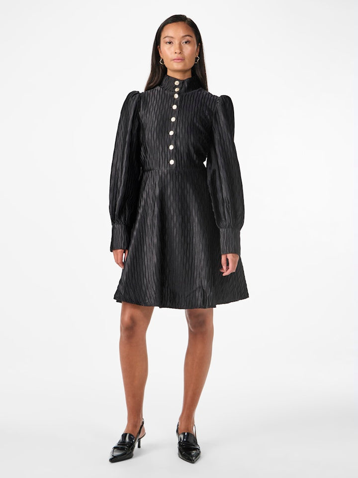 Ripple Ls Dress Black