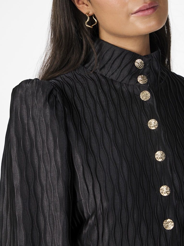 Ripple Ls Dress Black