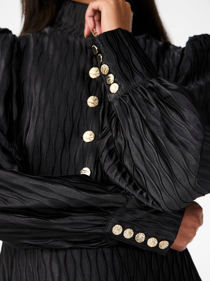 Ripple Ls Dress Black
