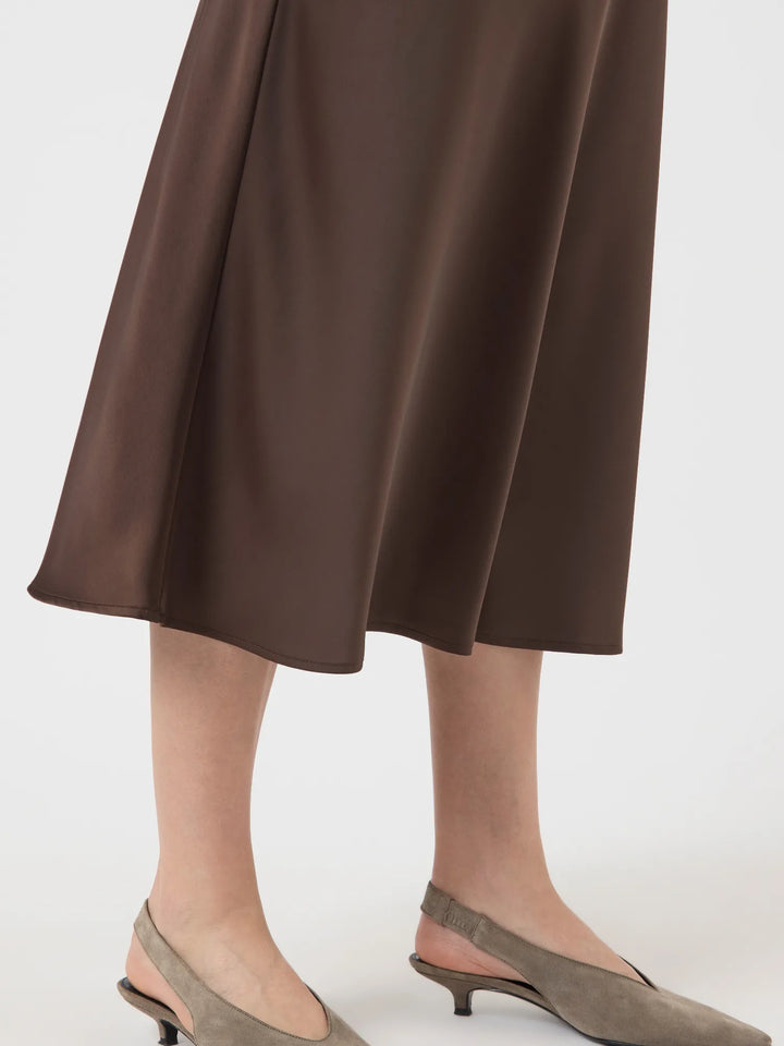 Pella Hw Midi Skirt Chocolate Brown