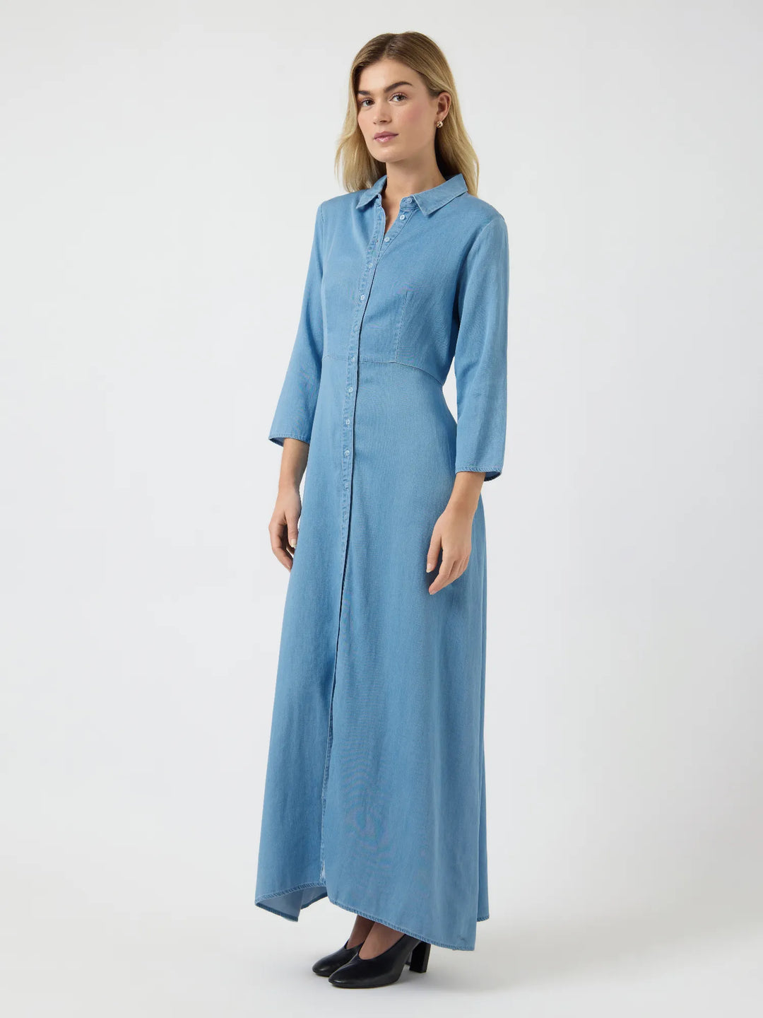 Savanna 3/4 Long Chambray Dress Skyway