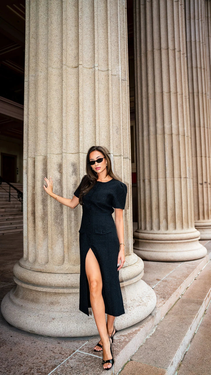 Stassie Midi Dress Black
