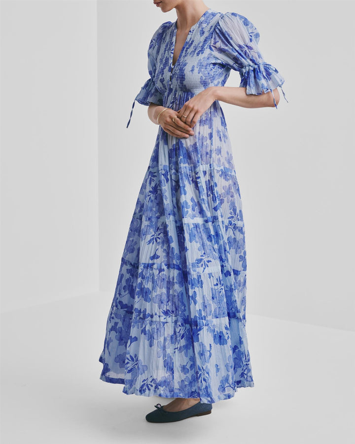 Bohemian Relaxed Dress Sky Blue