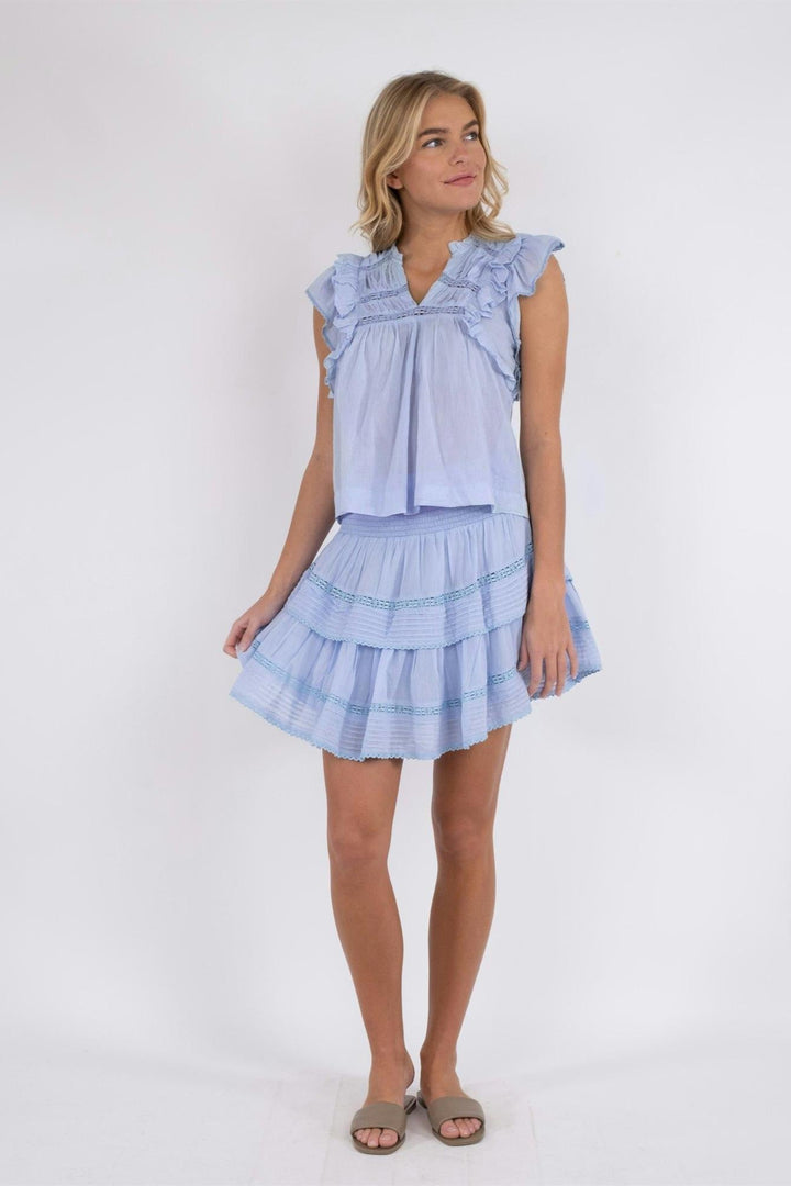 Jayla S Voile Top Light Blue