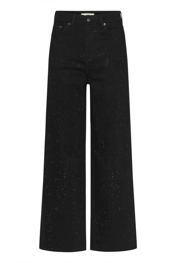Aaliaiw Bacca Jeans Black Shattered Stones | Bukser | Smuk - Dameklær på nett