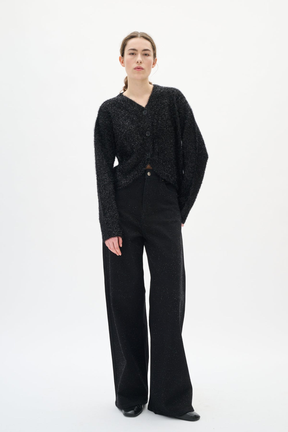 Aaliaiw Bacca Jeans Black Shattered Stones | Bukser | Smuk - Dameklær på nett