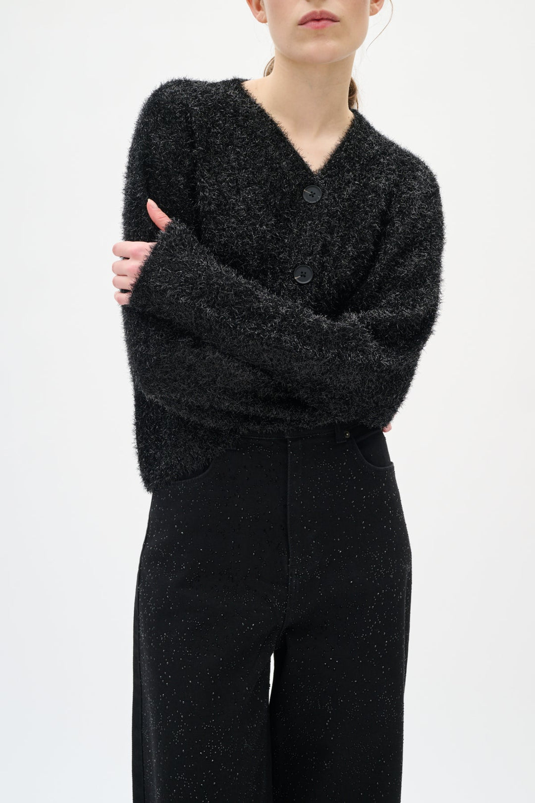 Aaliaiw Bacca Jeans Black Shattered Stones | Bukser | Smuk - Dameklær på nett