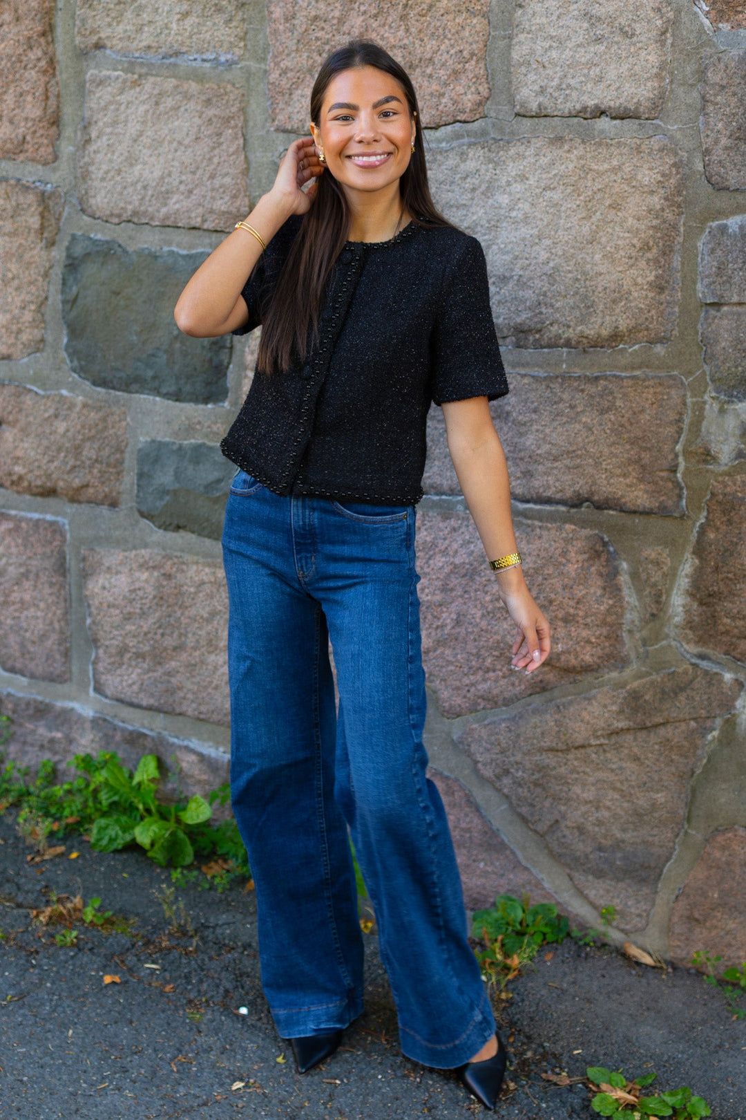 Abeline Top Black | Skjorter og bluser | Smuk