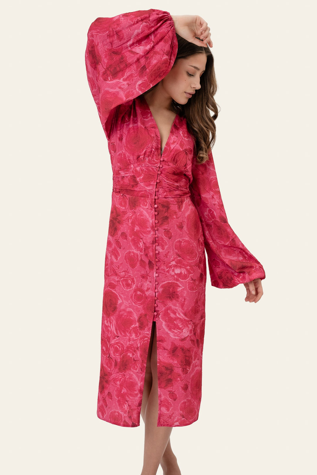 Ada Long Dress Soft Rose Print | Kjoler | Smuk