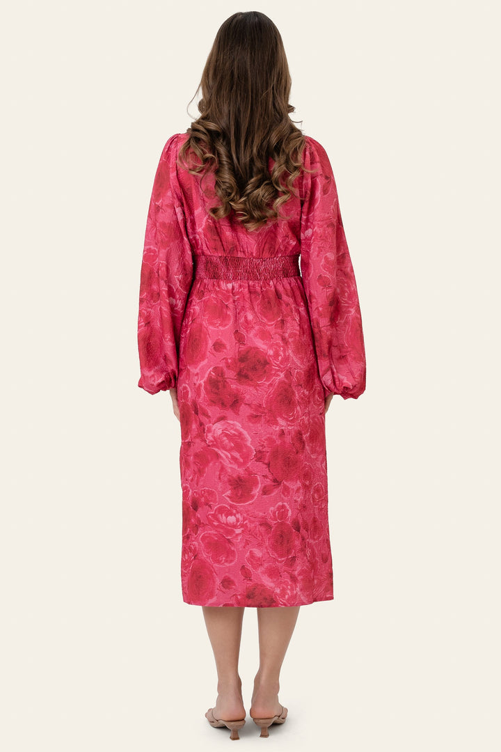 Ada Long Dress Soft Rose Print | Kjoler | Smuk