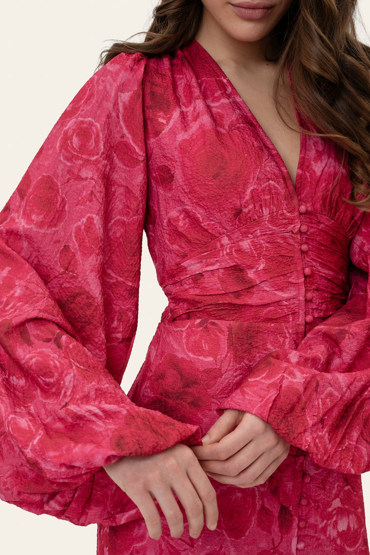 Ada Long Dress Soft Rose Print | Kjoler | Smuk