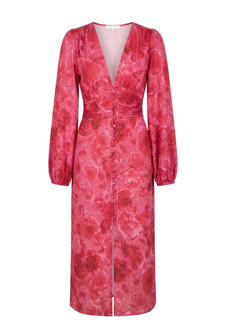 Ada Long Dress Soft Rose Print | Kjoler | Smuk