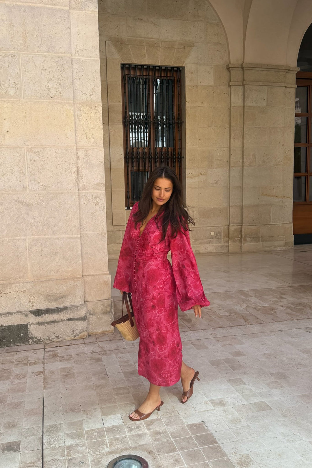 Ada Long Dress Soft Rose Print | Kjoler | Smuk
