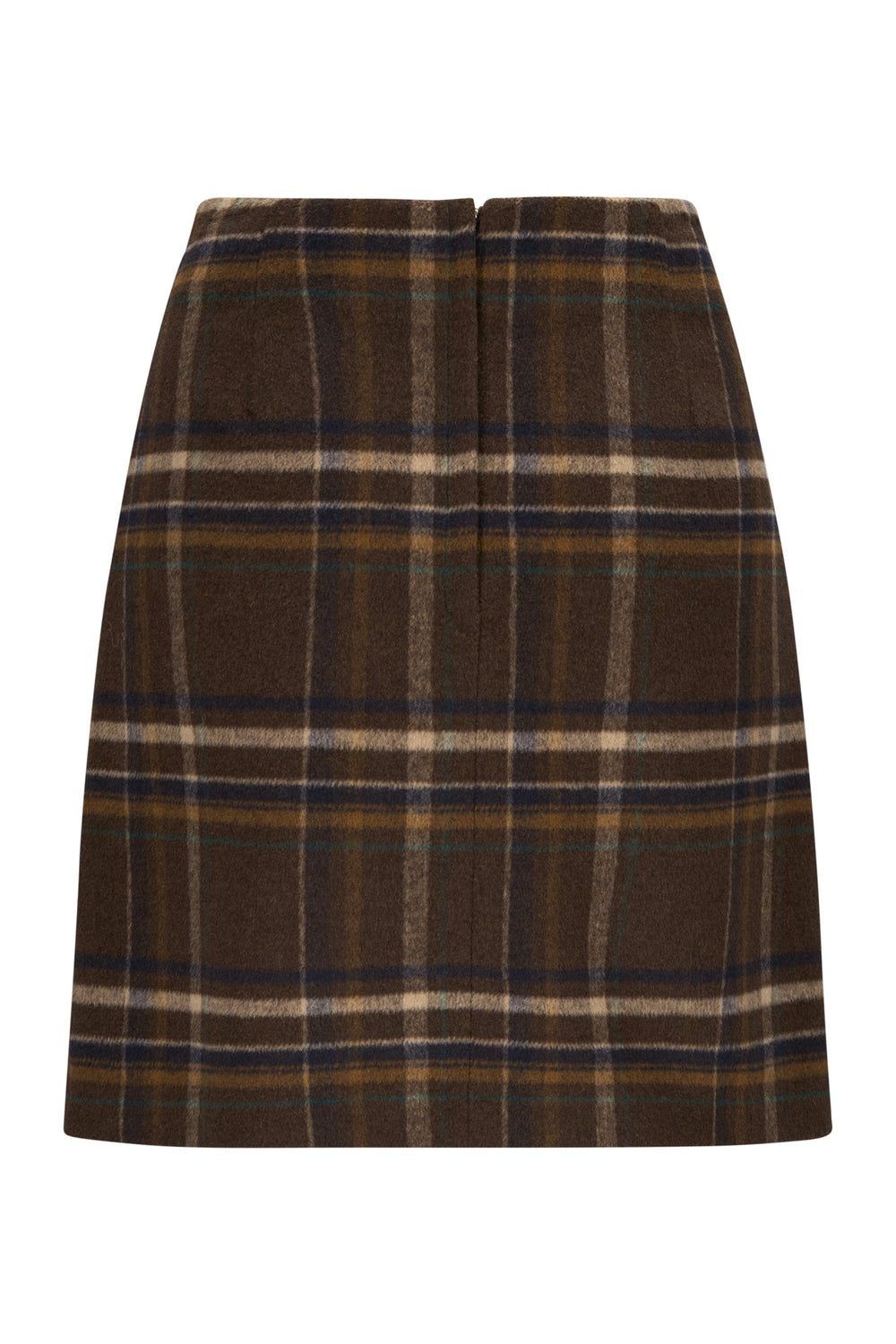 Adam Check Skirt Coffee | Skjørt | Smuk - Dameklær på nett
