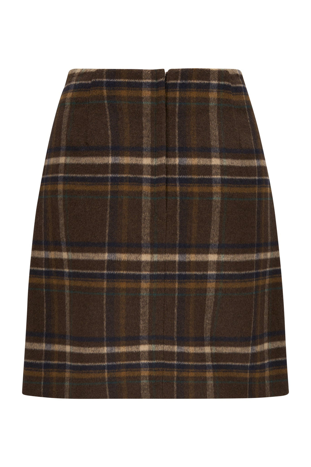 Adam Check Skirt Coffee | Skjørt | Smuk - Dameklær på nett
