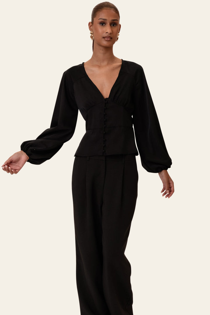 Addy Shirt Black | Skjorter og bluser | Smuk