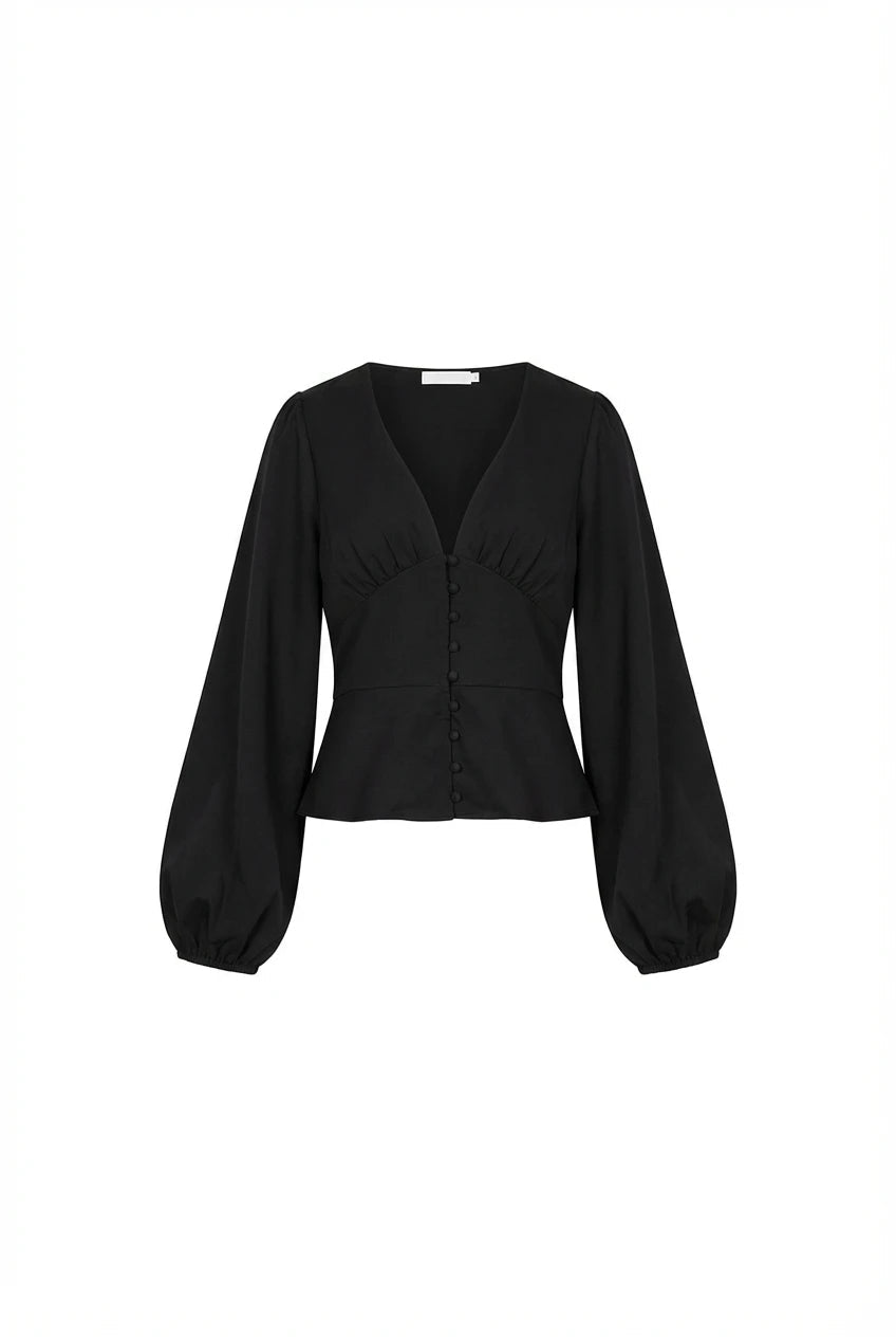 Addy Shirt Black | Skjorter og bluser | Smuk