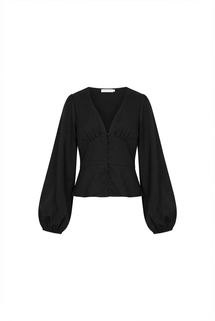 Addy Shirt Black | Skjorter og bluser | Smuk