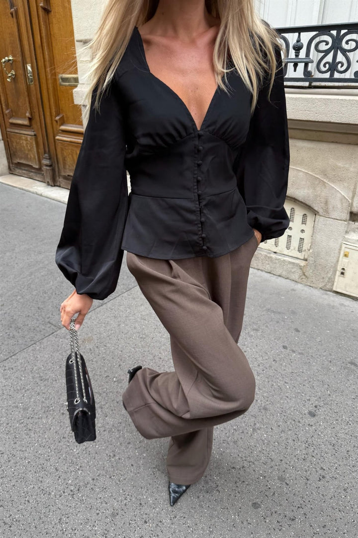 Addy Shirt Black | Skjorter og bluser | Smuk