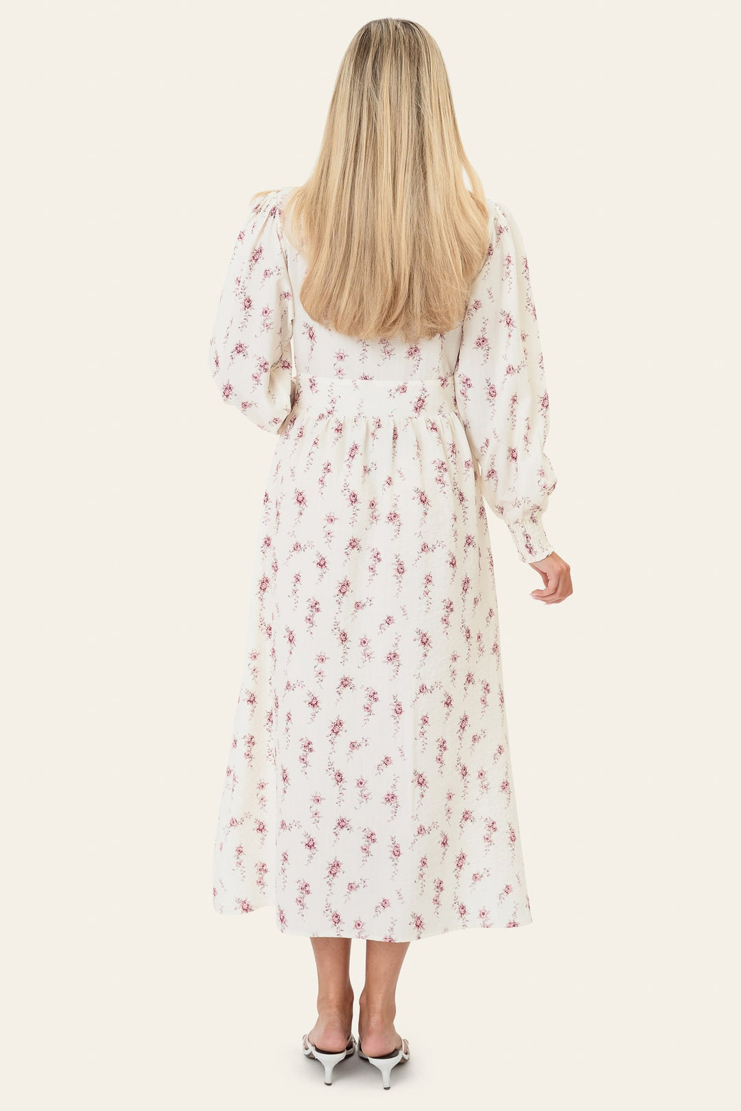 Adel Long Dress Off White Vintage Rose | Kjoler | Smuk