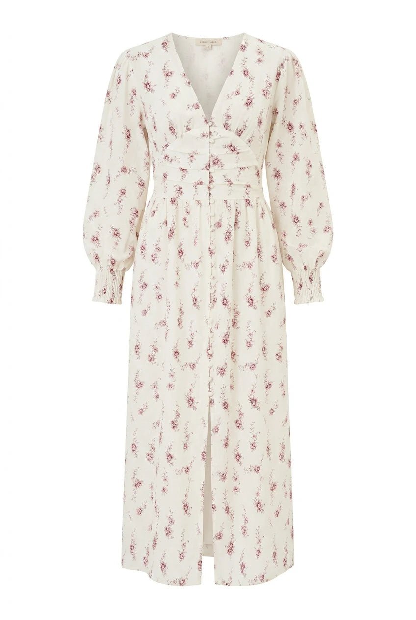Adel Long Dress Off White Vintage Rose | Kjoler | Smuk