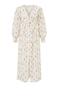 Adel Long Dress Off White Vintage Rose