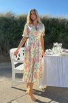 Adel Long Ss Dress Pastel Garden