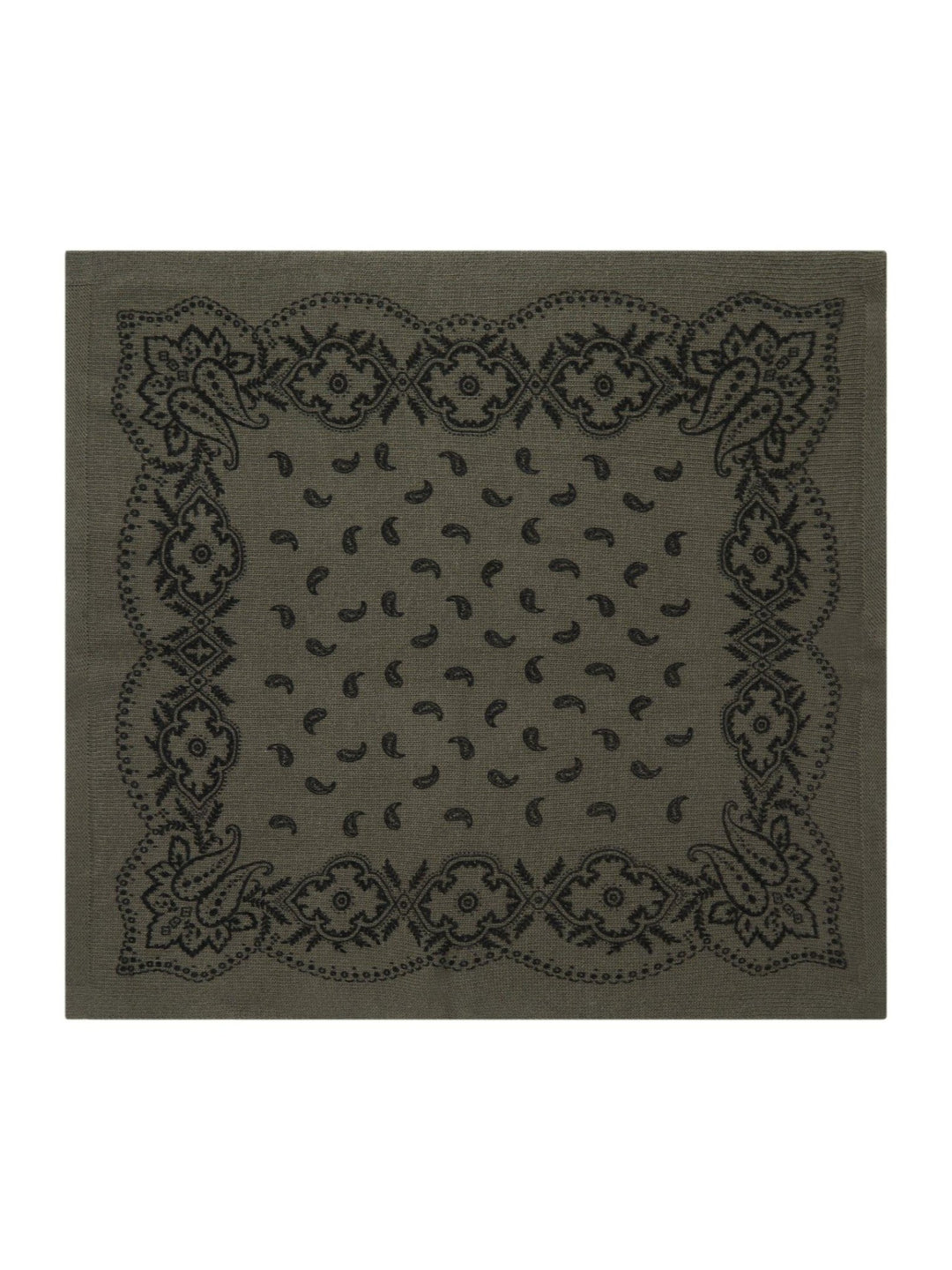 Adelina Paisley Knit Scarf Army | Accessories | Smuk