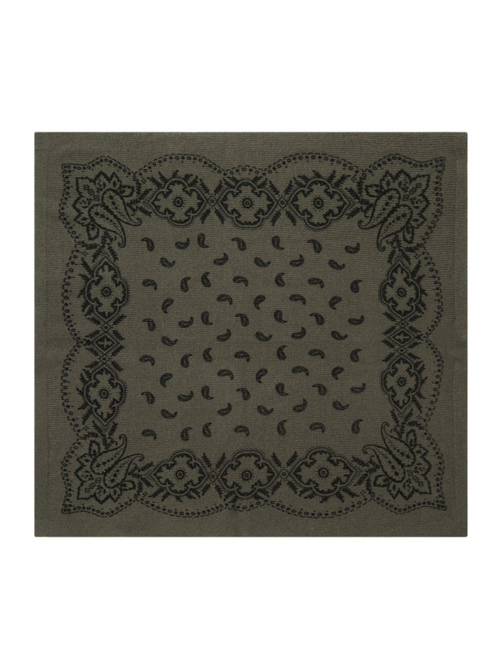 Adelina Paisley Knit Scarf Army | Accessories | Smuk